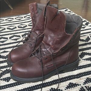 Men's Red- Brown Leather Red Wing Boots